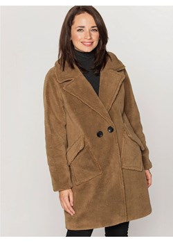 Płaszcz damski beżowy oversize Perso ze sklepu Eye For Fashion w kategorii Płaszcze damskie - zdjęcie 161967441
