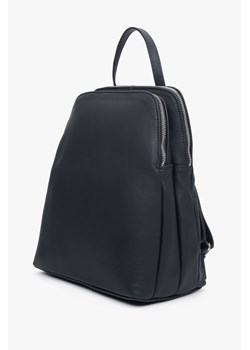 Estro: Czarny plecak damski ze skóry naturalnej ze sklepu Estro w kategorii Plecaki - zdjęcie 161968043