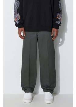 Dickies spodnie Work męskie kolor zielony proste ze sklepu PRM w kategorii Spodnie męskie - zdjęcie 161978123