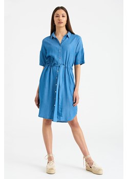 Sukienka z krótkim rękawem niebieska ze sklepu 5.10.15 w kategorii Sukienki - zdjęcie 161988362