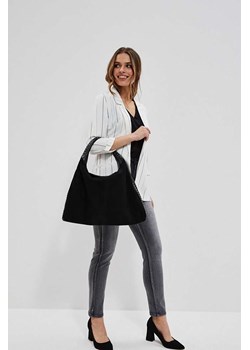 Czarna torebka damska z ekologicznej skóry ze sklepu 5.10.15 w kategorii Torby Shopper bag - zdjęcie 161990030