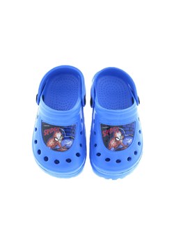 Chłopięce klapki gumowe zabudowane - niebieskie Spiderman ze sklepu 5.10.15 w kategorii Klapki dziecięce - zdjęcie 161993324