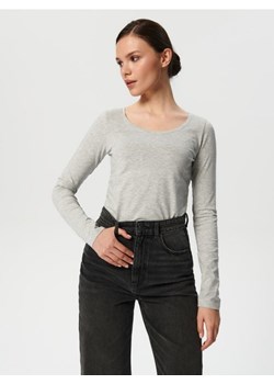 Sinsay - Koszulka z długimi rękawami - szary ze sklepu Sinsay w kategorii Bluzki damskie - zdjęcie 161995931