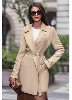 Płaszcz SHAFELMA BEIGE ze sklepu Ivet Shop w kategorii Płaszcze damskie - zdjęcie 161996972