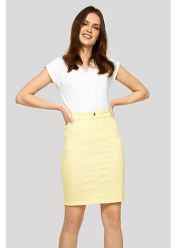 Krótka spódnica damska - żółta ze sklepu 5.10.15 w kategorii Spódnice - zdjęcie 162004593