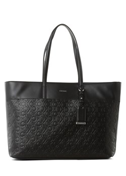 Calvin Klein Damska torba shopper Kobiety Sztuczna skóra czarny wypukły wzór tkaniny ze sklepu vangraaf w kategorii Torby Shopper bag - zdjęcie 162005562