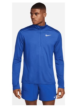 Męska koszulka do biegania z zamkiem 1/2 Nike Pacer - Niebieski ze sklepu Nike poland w kategorii T-shirty męskie - zdjęcie 162008392