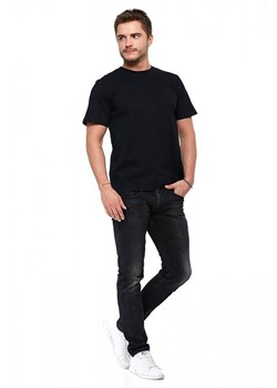 Bawełniany t -shirt męski z okrągłym dekoltem - 2 pak - czarny - szary ze sklepu 5.10.15 w kategorii T-shirty męskie - zdjęcie 162011272