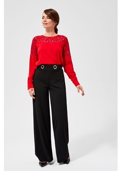 Czarwona bluzka damska z koronkową górą ze sklepu 5.10.15 w kategorii Bluzki damskie - zdjęcie 162011533