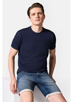 Koszulka Granatowa z Bawełną Steph ze sklepu Lancerto S.A. w kategorii T-shirty męskie - zdjęcie 162014790