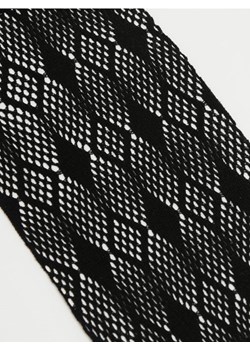Cropp - Wzorzyste czarne rajstopy - czarny ze sklepu Cropp w kategorii Rajstopy - zdjęcie 162024573