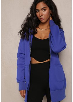 Granatowa Rozsuwana Bluza z Kapturem Malunani ze sklepu Renee odzież w kategorii Bluzy damskie - zdjęcie 162025434