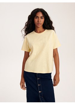 Reserved - T-shirt boxy - jasnożółty ze sklepu Reserved w kategorii Bluzki damskie - zdjęcie 162027813