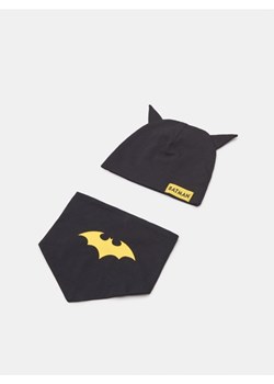 Sinsay - Komplet: czapka i chustka Batman - czarny ze sklepu Sinsay w kategorii Czapki dziecięce - zdjęcie 162030392