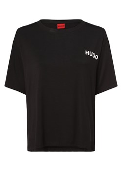 HUGO Damska koszulka od piżamy Kobiety wiskoza czarny jednolity ze sklepu vangraaf w kategorii Piżamy damskie - zdjęcie 162030434