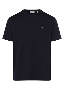 Gant T-shirt męski Mężczyźni Bawełna granatowy jednolity ze sklepu vangraaf w kategorii T-shirty męskie - zdjęcie 162030534