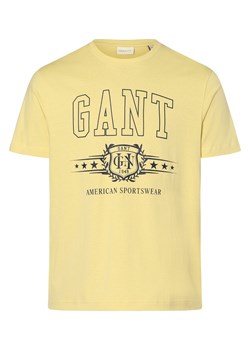 Gant T-shirt męski Mężczyźni Bawełna żółty nadruk ze sklepu vangraaf w kategorii T-shirty męskie - zdjęcie 162030542