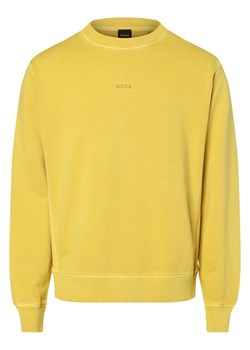 BOSS Orange Męska bluza nierozpinana Mężczyźni Bawełna żółty jednolity ze sklepu vangraaf w kategorii Bluzy męskie - zdjęcie 162030563