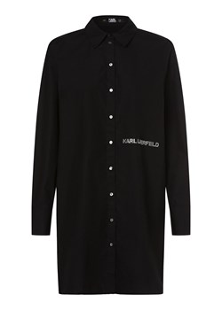 KARL LAGERFELD Bluzka damska Kobiety Bawełna czarny jednolity ze sklepu vangraaf w kategorii Koszule damskie - zdjęcie 162030593