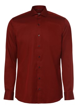 Eterna Slim Fit Koszula męska Mężczyźni Slim Fit Bawełna bordowy jednolity ze sklepu vangraaf w kategorii Koszule męskie - zdjęcie 162030663