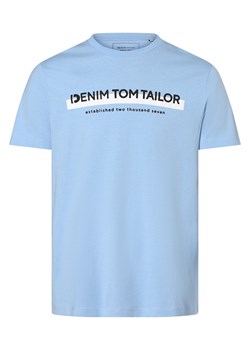 Tom Tailor Denim T-shirt męski Mężczyźni Bawełna jasnoniebieski nadruk ze sklepu vangraaf w kategorii T-shirty męskie - zdjęcie 162030742