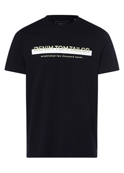 Tom Tailor Denim T-shirt męski Mężczyźni Bawełna granatowy nadruk ze sklepu vangraaf w kategorii T-shirty męskie - zdjęcie 162030743