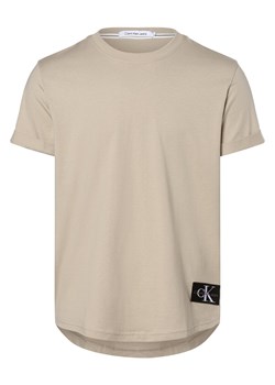 Calvin Klein Jeans T-shirt męski Mężczyźni Bawełna kitt jednolity ze sklepu vangraaf w kategorii T-shirty męskie - zdjęcie 162030754