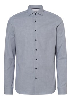 Olymp Level Five Koszula męska łatwa w prasowaniu z bardzo długim rękawem Mężczyźni Slim Fit jasnoniebieski wypukły wzór tkaniny ze sklepu vangraaf w kategorii Koszule męskie - zdjęcie 162030811