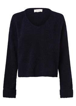 american vintage Sweter damski z dodatkiem alpaki Kobiety granatowy jednolity ze sklepu vangraaf w kategorii Swetry damskie - zdjęcie 162030903