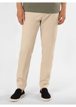 BOSS Spodnie Mężczyźni beżowy wypukły wzór tkaniny ze sklepu vangraaf w kategorii Spodnie męskie - zdjęcie 162031010