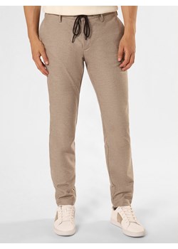 Alberto Spodnie Mężczyźni beżowy wypukły wzór tkaniny ze sklepu vangraaf w kategorii Spodnie męskie - zdjęcie 162031110