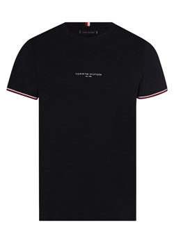 Tommy Hilfiger T-shirt męski Mężczyźni Bawełna granatowy jednolity ze sklepu vangraaf w kategorii T-shirty męskie - zdjęcie 162035121