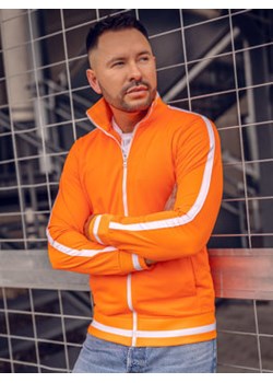 Bluza męska na stójkę rozpinana retro style pomarańczowa Bolf 2126A ze sklepu Denley w kategorii Bluzy męskie - zdjęcie 162035534