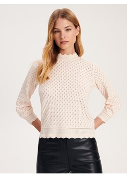 Reserved - Ażurowy sweter - kremowy ze sklepu Reserved w kategorii Bluzki damskie - zdjęcie 162044710