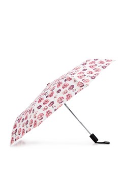 Parasol automatyczny wzorzysty biało-różowy ze sklepu WITTCHEN w kategorii Parasole - zdjęcie 162047240