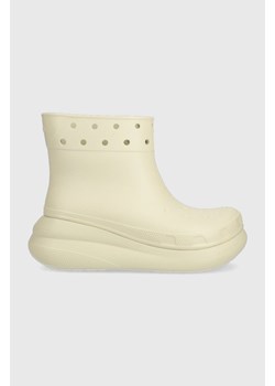 Crocs kalosze Classic Crush Rain Boot damskie kolor beżowy 207946 ze sklepu PRM w kategorii Kalosze damskie - zdjęcie 162053824
