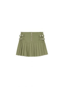 Cropp - Ciemnozielona spódnica plisowana - zielony ze sklepu Cropp w kategorii Spódnice - zdjęcie 162054343