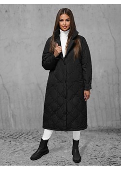 Płaszcz zimowy damski pikowany czarny OZONEE JS/5M3177/392 ze sklepu ozonee.pl w kategorii Płaszcze damskie - zdjęcie 162054864