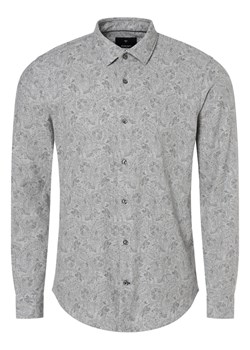 JOOP! Koszula męska Mężczyźni Slim Fit Bawełna jasny szary wzorzysty ze sklepu vangraaf w kategorii Koszule męskie - zdjęcie 162055963