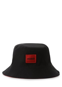 HUGO Męski dwustronny bucket hat Mężczyźni Bawełna czarny jednolity ze sklepu vangraaf w kategorii Kapelusze męskie - zdjęcie 162056071