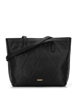 Torebka shopperka z ekoskóry z pikowanym frontem czarna ze sklepu WITTCHEN w kategorii Torby Shopper bag - zdjęcie 162061604