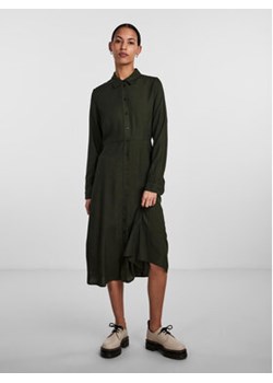 Pieces Sukienka koszulowa 17140732 Zielony Regular Fit ze sklepu MODIVO w kategorii Sukienki - zdjęcie 162063772
