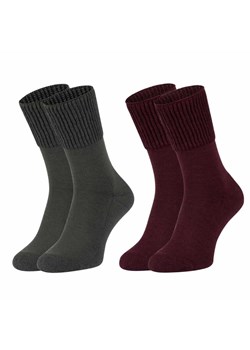 Zestaw skarpety bezuciskowe z wełny merino khaki i bordowe ze sklepu Estera Shop w kategorii Skarpetki męskie - zdjęcie 162065131