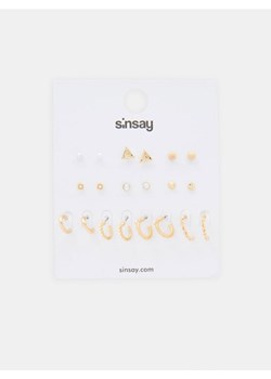 Sinsay - Kolczyki 9 pack - złoty ze sklepu Sinsay w kategorii Kolczyki - zdjęcie 162065722