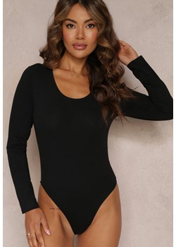 Czarne Bawełniane Body z Długim Rękawem i Okrągłym Dekoltem Aletatia ze sklepu Renee odzież w kategorii Bluzki damskie - zdjęcie 162065960