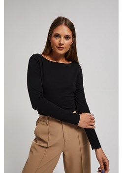 Dopasowana bluzka z długimi rękawami czarna ze sklepu Moodo.pl w kategorii Bluzki damskie - zdjęcie 162074611