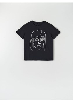 Sinsay - Koszulka z nadrukiem - czarny ze sklepu Sinsay w kategorii Bluzki damskie - zdjęcie 162075992