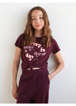 Sinsay - Koszulka z nadrukiem - czerwony ze sklepu Sinsay w kategorii Bluzki dziewczęce - zdjęcie 162076063