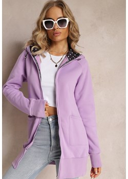 Fioletowa Rozsuwana Bluza z Kapturem Malunani ze sklepu Renee odzież w kategorii Bluzy damskie - zdjęcie 162076930