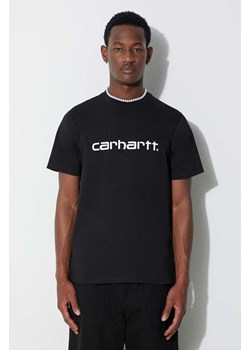 Carhartt WIP t-shirt bawełniany S/S Script kolor czarny z nadrukiem I031047 ze sklepu PRM w kategorii T-shirty męskie - zdjęcie 162077111